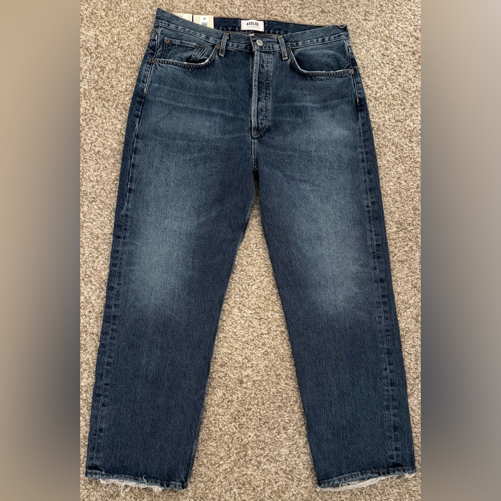 NWT AGOLDE Jeans 90s Crop Mid Rise Loose Fit Straight Leg   size 29